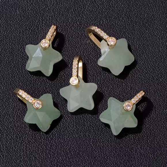 Jewelry - Gemstone star charm with gold filled bail